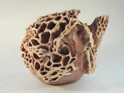 Erica Merchants's ceramic piece "cretaceous Teapot"