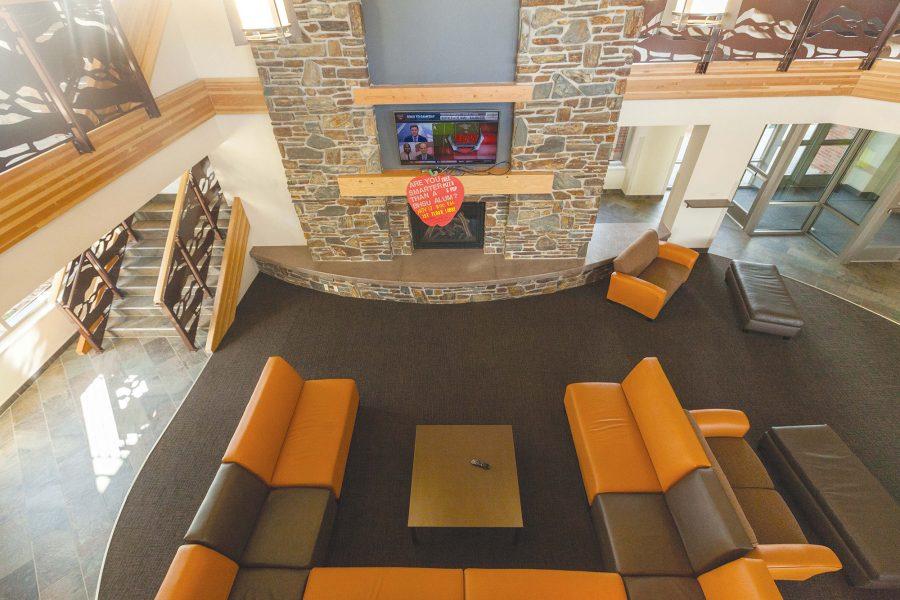 “Lookout Lounge” is a popular hangout for Crow Peak Hall residents.