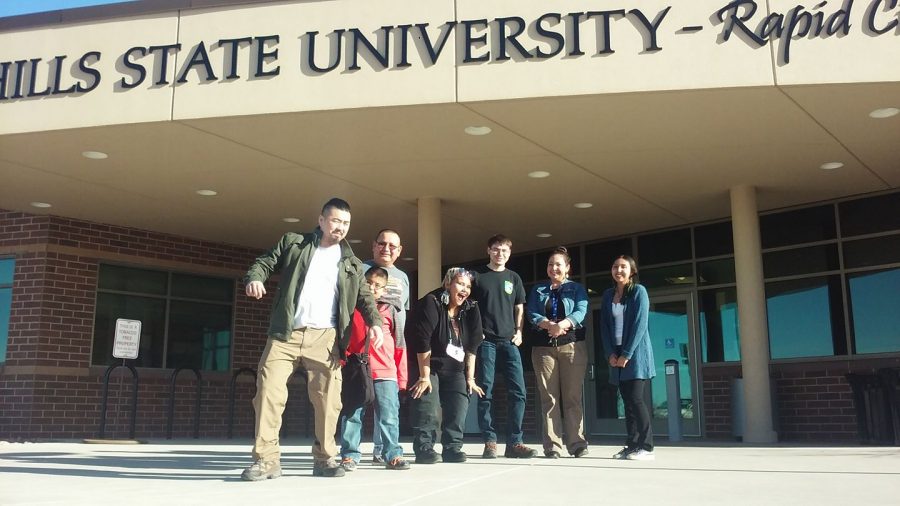 Members of He’Sapa Oyate take a break from their weekly meeting held at Black Hills State University – Rapid City on March 3.