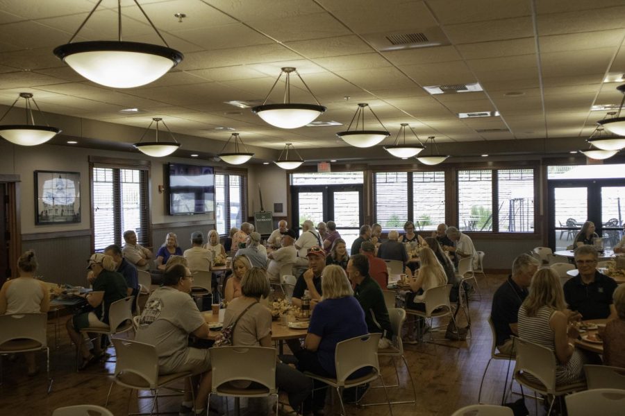 Alumni gather on campus at the Joy Center to reconnect as part of the 2019 All-School Reunion. Two breakfast receptions for alumni were held on Friday, June 28, and Saturday, June 29, 2019.