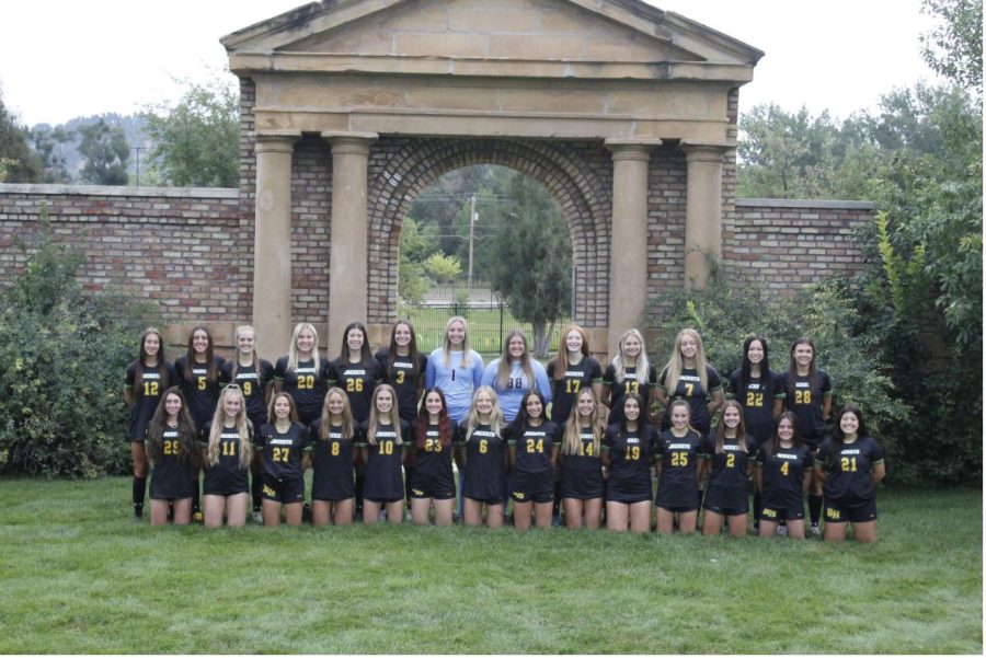 2022 Womens Soccer: (left to right) Top row-- Kayla Osegueda, Makayla Selensky, Sophie Brassard, Zoie Robinson, Allie Brown, Megan Diano, Makayla Dannelly, Morgan Wood, Samantha Turpen, Alexa Buckley, Brianna Tudor, Bresha Keegan, Ainsley Wilson. Bottom row-- Maddi Avery, Emma Avery, Katy Vinton, Lena Homan, Darby Whiteley, Haley Steskal, Haley Hesselgesser, Taylor Hernandez, Leah Day, Chloe Lineman, Lexi Crow, Rylee Barnes, Haylie Scruggs, Sheridan Fenner.