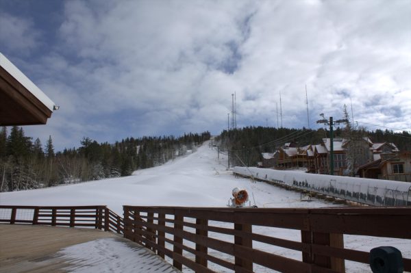 Snow machines create base layer at Terry Peak.