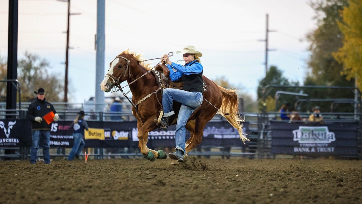 Husted rides in the Mystics Stampede Rodeo Oct. 18-19.